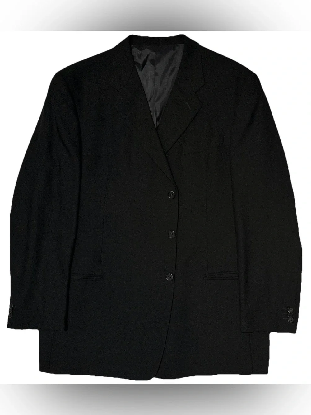 $2695 GIORGIO ARMANI MANI SUIT 48R 48 R SAKS 5TH SINGLE BREASTED BLACK 4 SZN